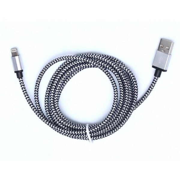 [NB-USBLIGHTNINGW-3M] 3m USB Lightning Data Sync Charger Sleeved Cable for iPhone iPad iPod