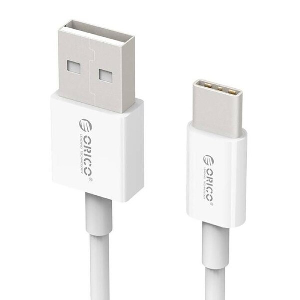 [ECU-10-WH] Orico 1m USB Type-A to Type-C Charge & Sync Cable White Fast Data Transfer