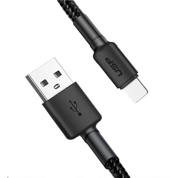 [6972890207019] USP 20cm BoostUp Lightning to USB-A Cable, Black 2.4A Quick Charge & Connect