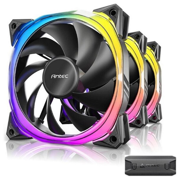 [Fusion 120 ARGB 3+C] Antec Fusion 3x 120mm ARGB PWM HB Fan with ARGB Controller, SYNC with 5V-3PIN