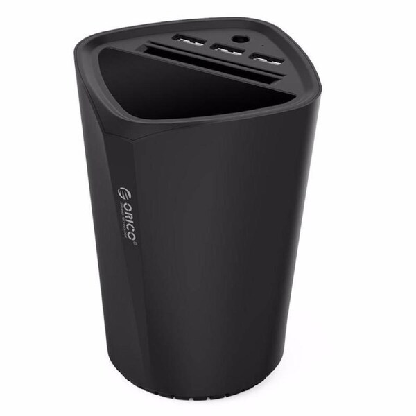 [UCH-C3] Orico 3 Ports USB Cup Car Charger for iPhone Samsung Universal Black