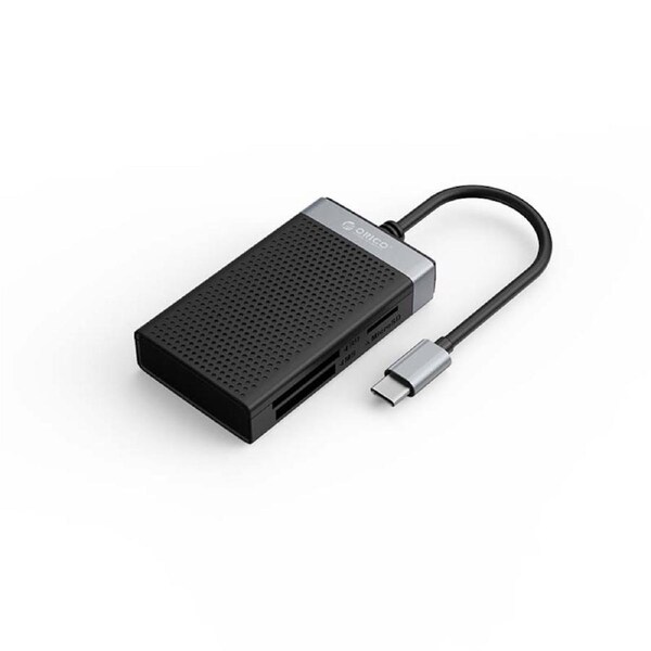 [CL4T-C3-BK] Orico 4-in-1 USB-C Multi Card Reader, Read TF/SD/CF MS 4 cards, 5Gbps, up to 2TB