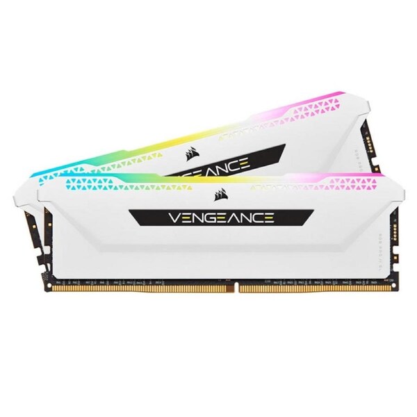 [CMH32GX4M2D3600C18W] Corsair 32GB(2x16GB) Vengeance RGB Pro SL DDR4 3600Mhz C18 Memory Kit - White