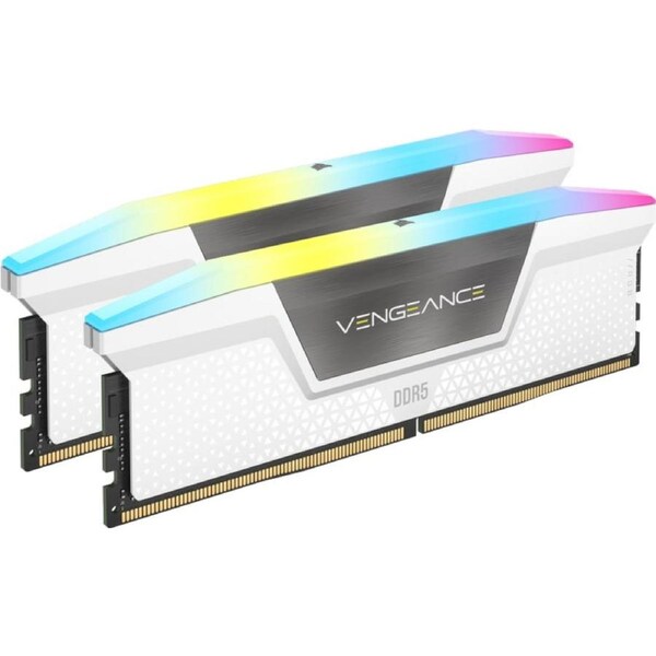 [CMH32GX5M2B6000C40W] Corsair Vengeance RGB 32GB 2x16GB DDR5 6000MHz C40 Desktop Gaming Memory White