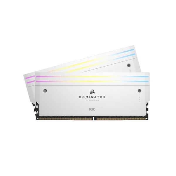 [CMP32GX5M2X7200C34W] Corsair Dominator Titanium RGB DDR5 32GB(2X16GB) 7200Mhz CL34 Memory White