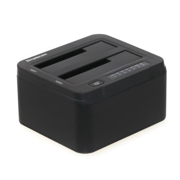 [SD322-BLACK] Simplecom SD322 Dual Bay USB 3.0 Aluminium Docking Station for 2.5" & 3.5" SATA