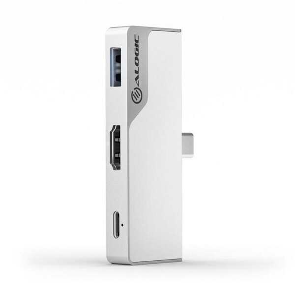 [ULDNAMN-UA-SLV] Alogic USB-C Dock Nano Mini with USB-A Silver HDMI with 4K@30Hz USB 3.0 60W PD