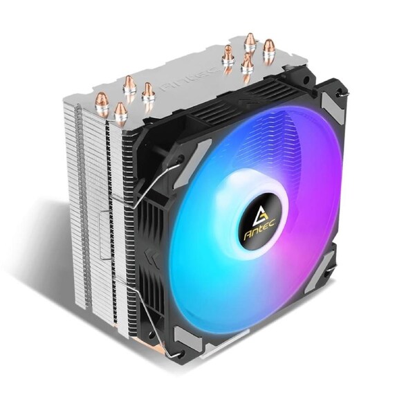 [A400i] Antec RGB Air CPU Cooler, 72 CFM, 4 Direct Heat-Pipes, 120mm PWM RGB Fan,1700