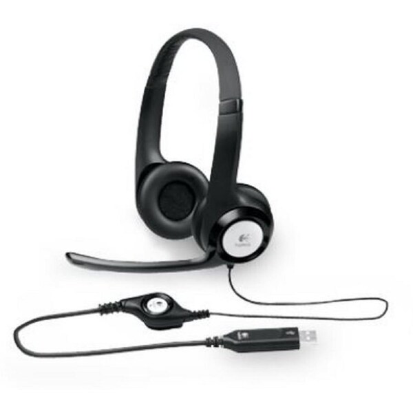 [981-000485] Logitech H390 USB Headset Adjustable,USB,2 Years Noise Cancelling Micophone