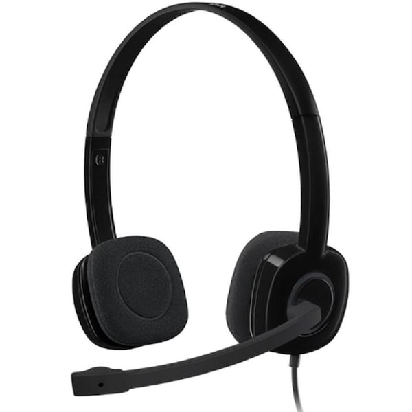[981-000587] Logitech H151 Stereo Headset Light Weight Adjustable Headphones with