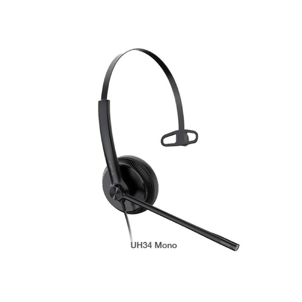 [TEAMS-UH34-M] Yealink UH34 Mono Wideband Noise Cancelling Microphone USB Connection, Leather