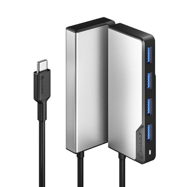 [UCFUUA-SGR] Alogic 4 Port USB Hub Fusion Swift 4-in-1 Hub USB-C USB 3.0 5Gbps Space Grey