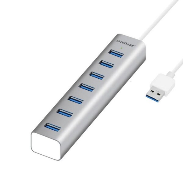 [MB-HUB768] mbeat 7-Port USB 3.0 Powered Hub USB 2.0/1.1/Aluminium Slim Design Hub