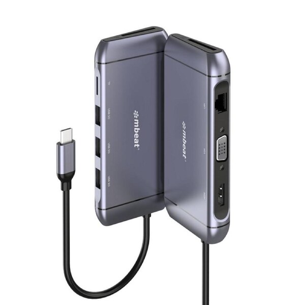 [MB-UCD-X9] mbeat Elite X9 9-in-1 Multifunction USB-C Docking Station 1x HDMI, 1x VGA 1x USB