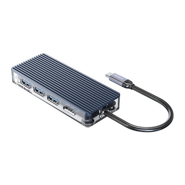 [WB-6TS-GY] Orico USB Type-C 6-in-1 Dock USB3.0 type-A x3, HDMI x1, TF & SD x1, 4K Support