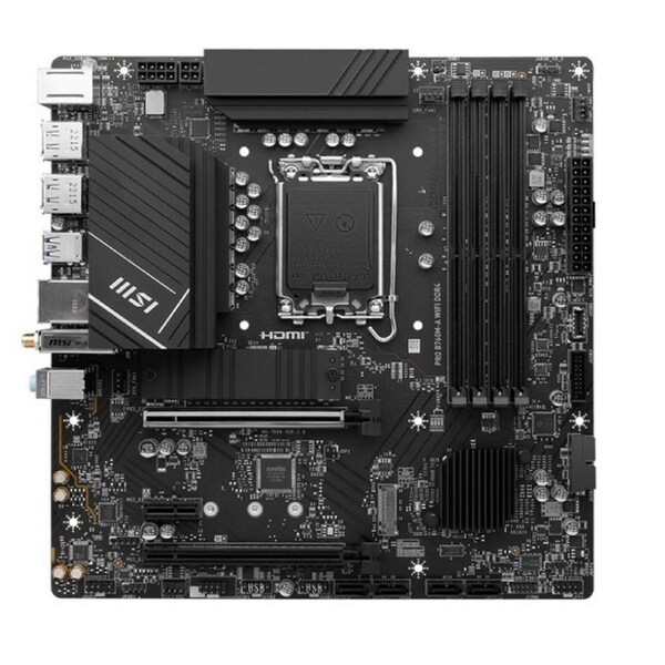 [PRO B760M-A WIFI DDR4] MSI Pro B760M A Wifi DDR4 Micro-ATX Motherboard, DDR4 MB, Intel B760, LGA1700