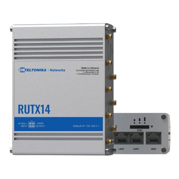 [RUTX14000300] Teltonika RUTX14 Instant LTE Failover - Reliable and Secure CAT12 4G LTE