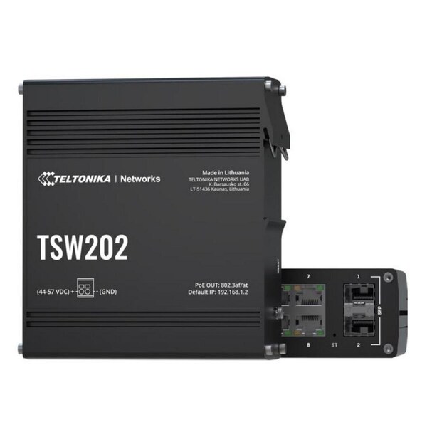 [TSW202] Teltonika POE+ L2 Managed Switch, 2 SFP ports, 8 Gigabit Ethernet ports
