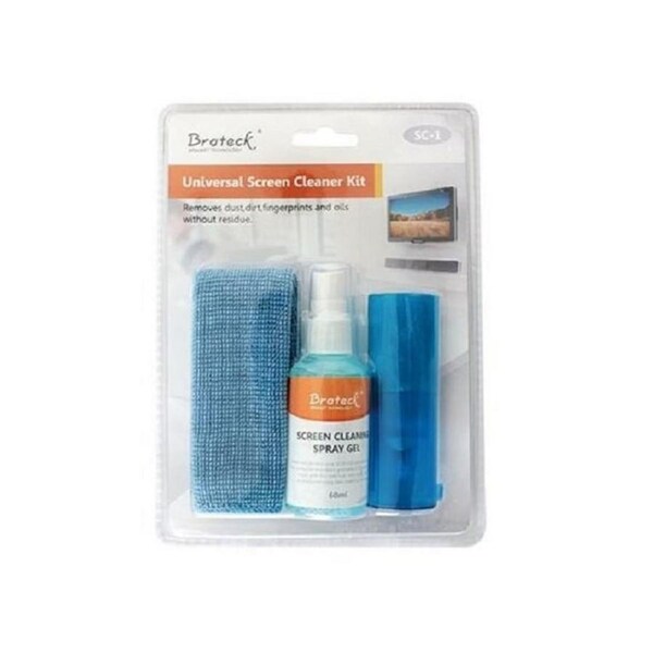 [SC-1] Brateck 3-In-1 Screen Cleaner Kit 1 x 60ml Screen Cleaner/Pearl Cloth/Soft Brush