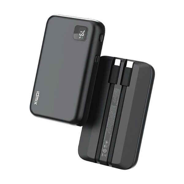 [P10CIPRO-BK] Idmix 10000mAh 20W PD Fast Charging Power Bank with 2x Built-in Cables - Black