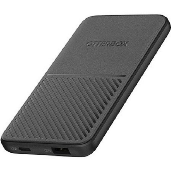 [78-80641] OtterBox Power Bank 5000mAh Black , Dual Port USB-C & USB-A, Includes USB-A to U