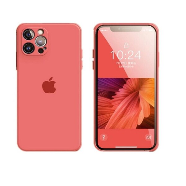 [NB-PHC-I12-PROMAX-RD] Silicone Shockproof Red Case Cover for iPhone 12 Pro Max with Lens Protection