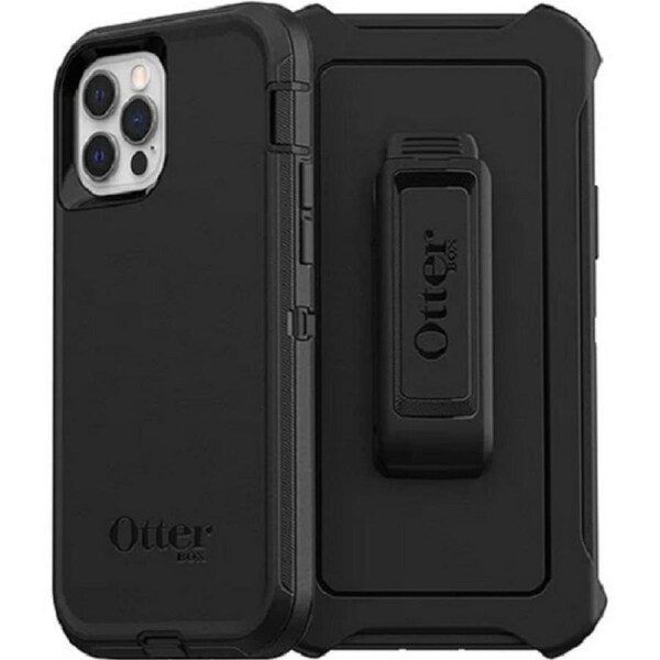 [77-65401] OtterBox Apple iPhone 12/12 Pro Defender Series Case Black , 4X Military Standar