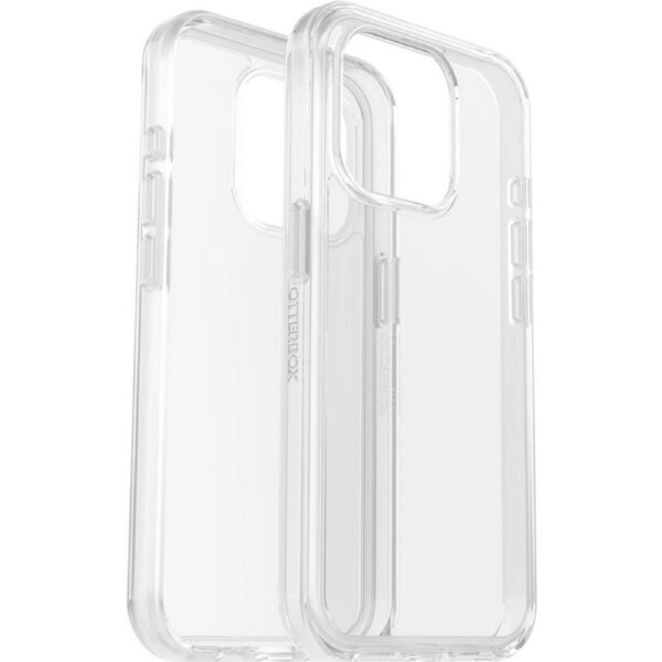 [77-92641] OtterBox Symmetry Apple iPhone 15 Pro 6.1" Case Clear, Antimicrobial, DROP+ 3X