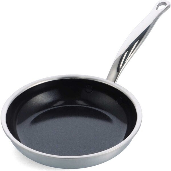 GreenPan Premiere Stainless Steel Open Frying Pan 20cm Home Kitchen Cooking