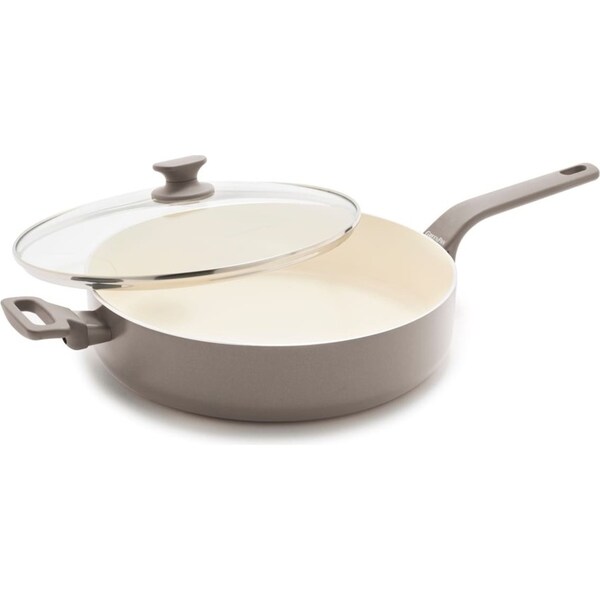 GreenPan Essence Taupe Non Stick Covered Skillet 30cm Home Kitchen Cookware