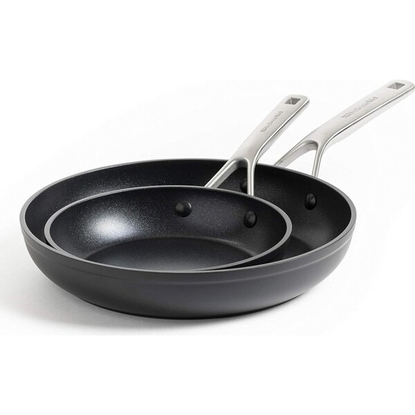 2pc KitchenAid Forged Hardened Non Stick Frypan Set Home Kitchen Cookware
