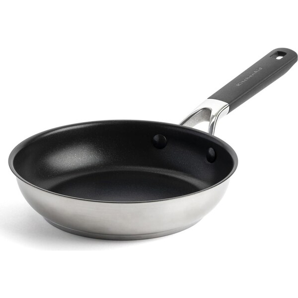 KitchenAid Classic Stainless Steel Open Frypan 24cm Home Kitchen Cookware