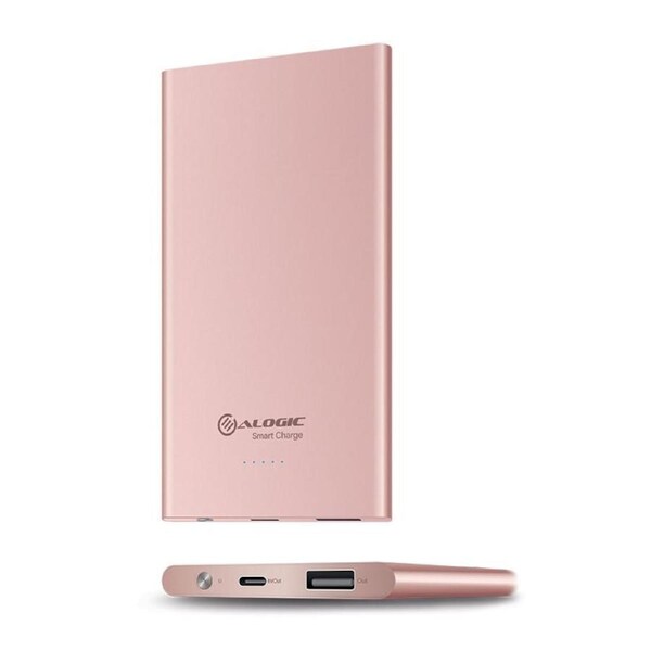 [VPMCA052RGD] Alogic USB Type-C 5200mAh Ultra Slim Portable Power Bank Dual Output Rose Gold