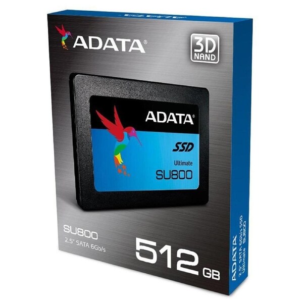 [ASU800SS-512GT] Adata 512GB SSD SU800 2.5" SATA 6Gb/s Read 560Mb/s NAND 3D TLC