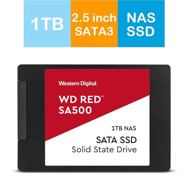 [WDS100T1R0A] Western Digital 1TB Red SA500 2.5" SATA NAS SSD Read for 24/7 Environment