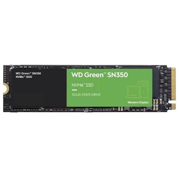 [WDS100T3G0C] Western Digital Green SN350 1TB M.2 NVMe SSD 3200MB/s 2500MB/s R/W 340K/380K