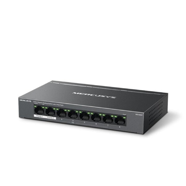 [MS108GP] 8-Port Gigabit Desktop Switch with 7-Port PoE+
