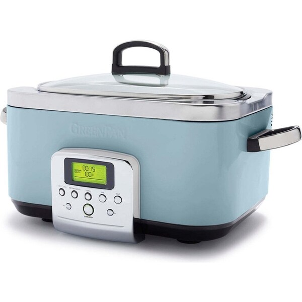GreenPan Elite Blue Haze Electric Slow Cooker 230V 2200W Home Kitchen Cookware