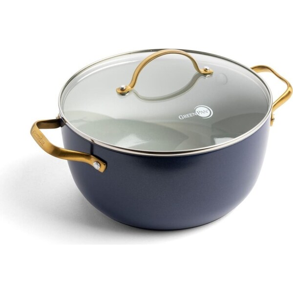 GreenPan Padova Series Non Stick Coated Dark Blue Kitchen Casserole Dish 24cm