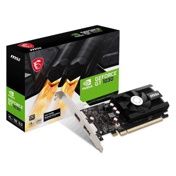 [GT 1030 4GD4 LP OC] MSI Graphics/Video Card, 4GB DDR4 / 2100 MHz Memory