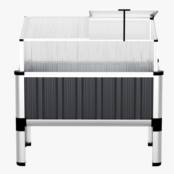 Raised Garden Bed Cold Frame Greenhouse Cover Planter 80x49x74cm Galvanised Herb