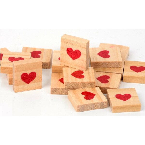 Heart Wooden Scrabble Tiles