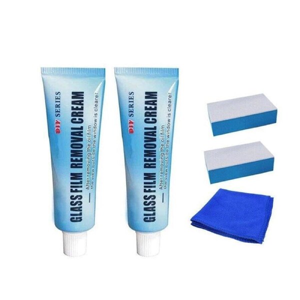 2X Car Glass Oil Film Cleaner Removal Cream Paste Windshield Water Spot Remover