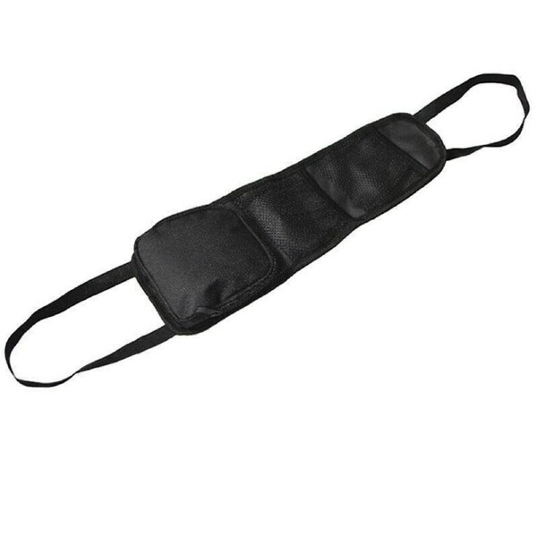 Black Vehicle Backrest Side Pocket Mesh Hanging Bag Organizer with Phone Holder