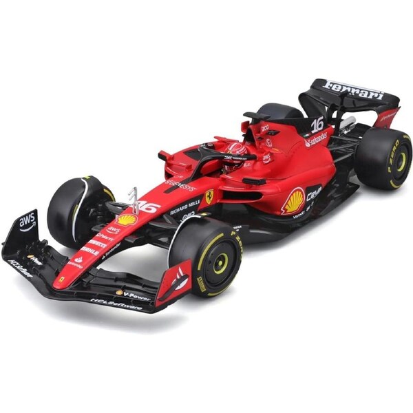 Bburago 1:24 2023 Formula 1 Ferrari SF-23 No.16 Leclerc w/Case Diecast Model 14+