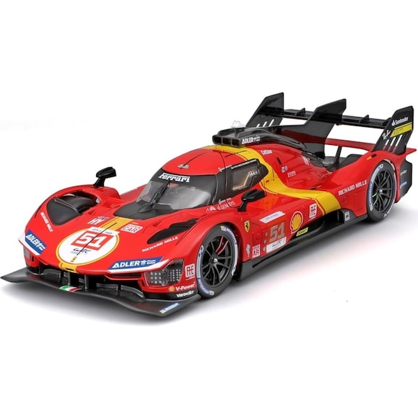 Bburago 1:24 2023 Ferrari 499P Le Mans Red No.51 Le Mans Winning Car 3+