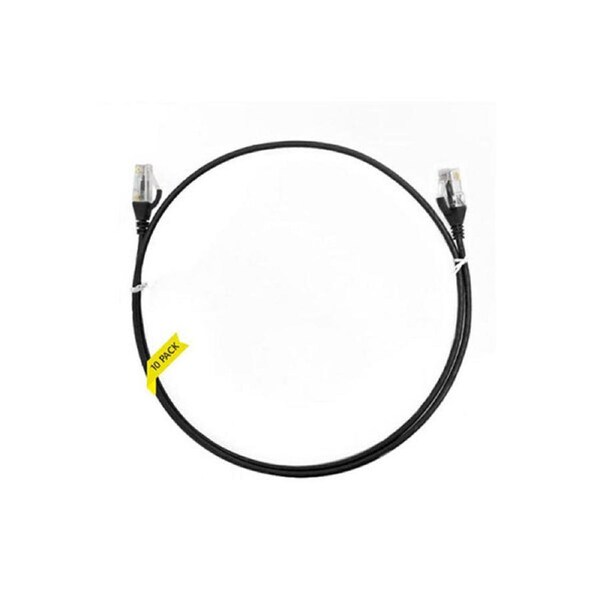 10Pcs 2M Cat6 Ultra Thin Lszh Ethernet Network Cable Black
