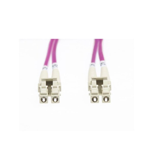 2M Lc Lc Om4 Multimode Fibre Optic Patch Cable Erika Violet