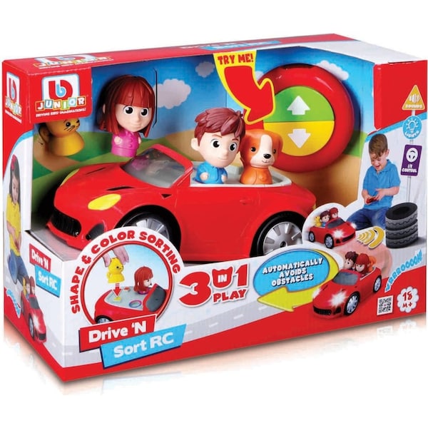 Bburago Drive & Sort RC Car 3 in 1 Play Kids/Childrens Interactive Play Toy 18m+