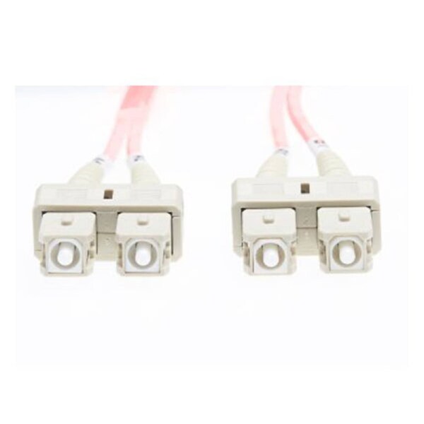 10M Sc Sc Om1 Multimode Fibre Optic Cable Salmon Pink